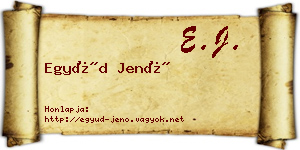 Együd Jenő névjegykártya