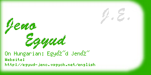 jeno egyud business card